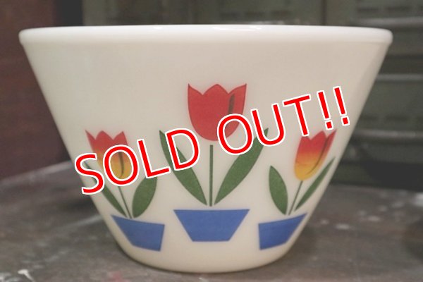 画像2: dp-181101-30 Fire-King / 1950's Tulip Mixing Bowl Set