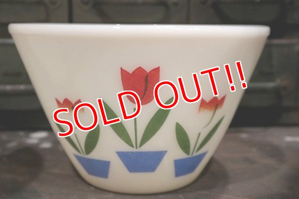 画像3: dp-181101-30 Fire-King / 1950's Tulip Mixing Bowl Set