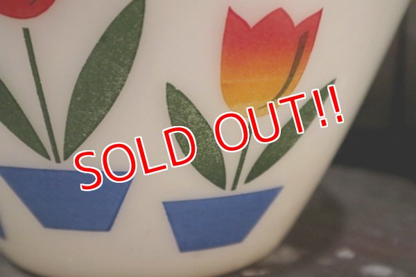画像10: dp-181101-30 Fire-King / 1950's Tulip Mixing Bowl Set