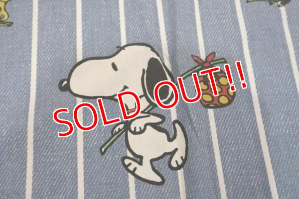 画像3: ct-181203-66 PEANUTS Snoopy / 1970's Flat Sheet (Twin size)