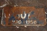 画像: dp-181201-25 License Plate 1958 OHIO