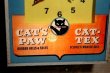 画像3: dp-190101-12 CAT'S PAW CAT-TEX / 1950's Advertising Lighted Clock