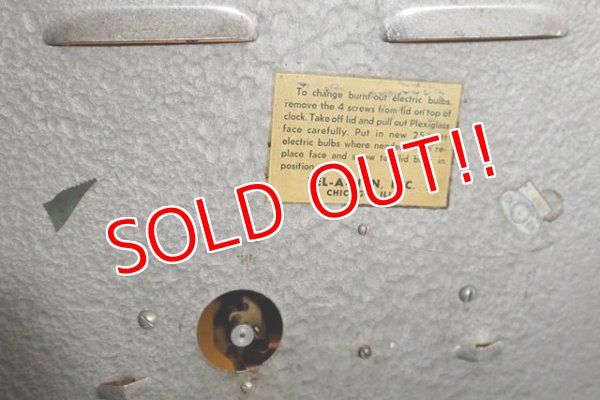 画像11: dp-190101-12 CAT'S PAW CAT-TEX / 1950's Advertising Lighted Clock