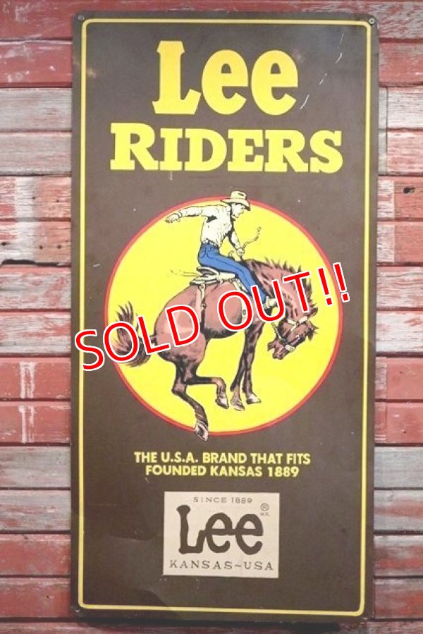 画像1: dp-190101-18 Lee Riders / 1980's(?) Metal Sign