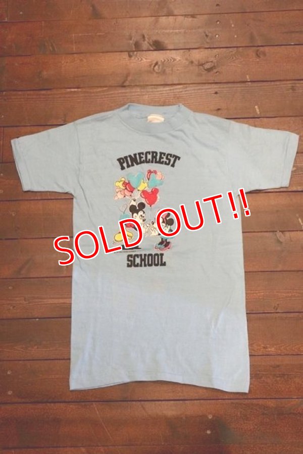 画像2: ct-190101-15 Mickey Mouse & Minnie Mouse / PINECREST SCHOOL 1980's Kid's T-Shrit