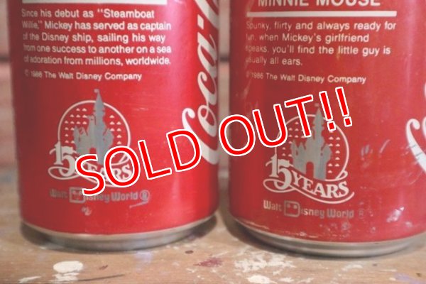 画像3: ct-190101-26 Mickey Mouse & Minnie Mouse / 1980's Coca Cola Classic Can Set