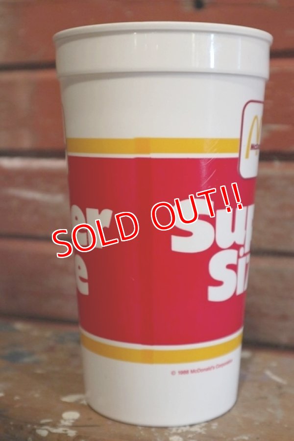 画像4: dp-190101-22 McDonald's / 1988 Super Size Plastic Cup