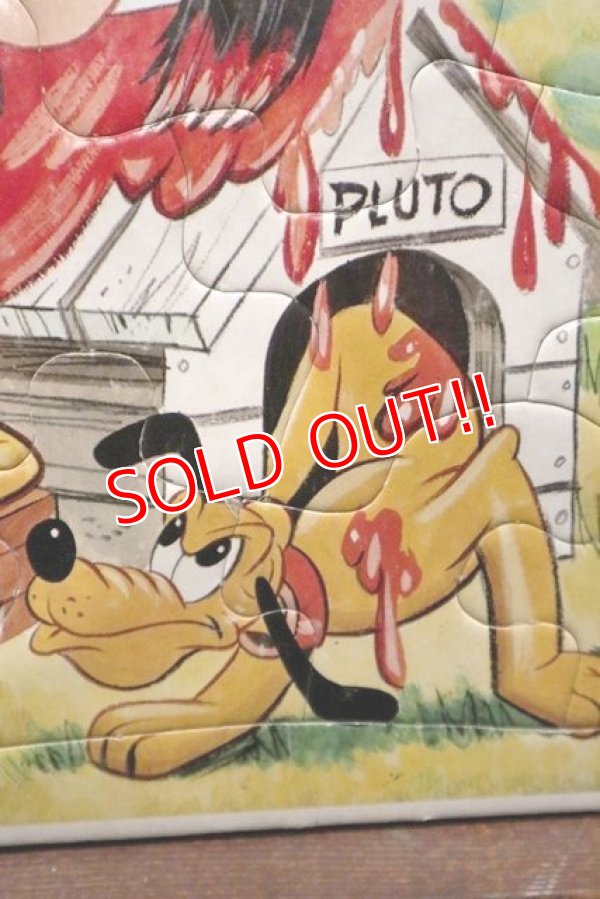 画像3: ct-190101-31 Mickey Mouse & Pluto / jaymer 1960's Frame Tray Puzzle