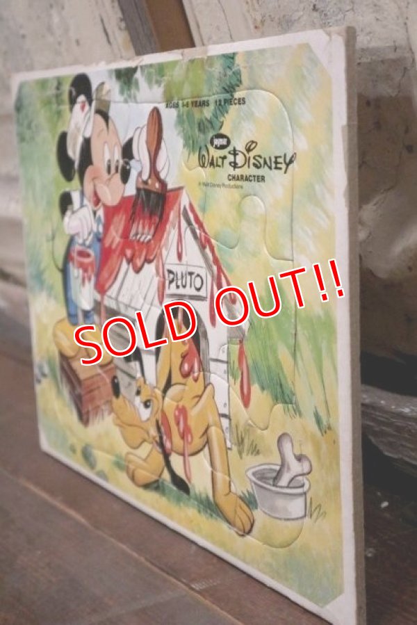 画像6: ct-190101-31 Mickey Mouse & Pluto / jaymer 1960's Frame Tray Puzzle