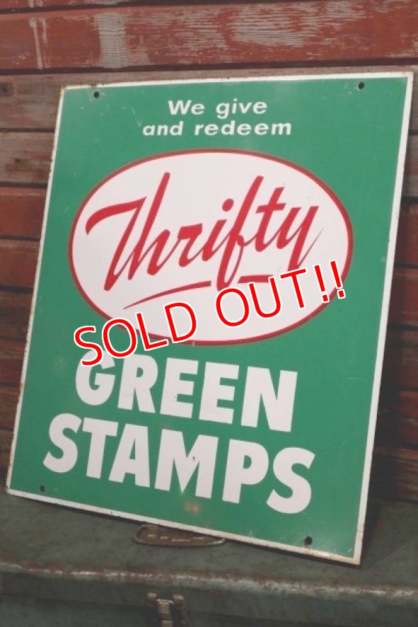 画像1: dp-190201-02 Thrifty Green Stamp / 1960's W-side Metal Sign