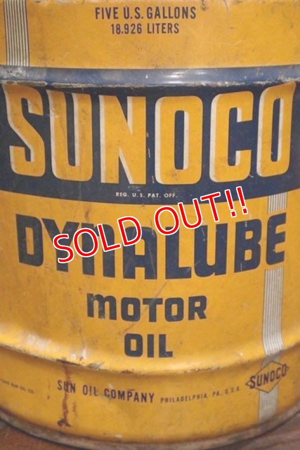 画像2: dp-190201-08 SUNOCO / 1950's 5 Gallons Dynalube Motor Oil Can