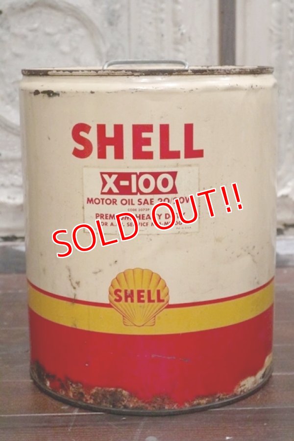 画像1: dp-190201-09 SHELL / 1950's 5 Gallons Oil Can