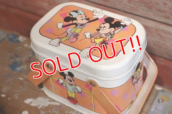 画像1: ct-190101-38 Mickey Mouse & Minnie Mouse / 1980's Tin Can