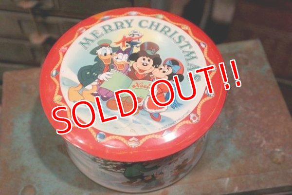 画像1: ct-190101-37 Walt Disney's / 1970's Merry Christmas Candy Can