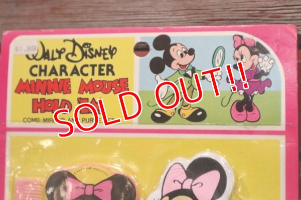 画像2: ct-1902021-106 Minnie Mouse / 1970's Comb-Mirror & Purse Set