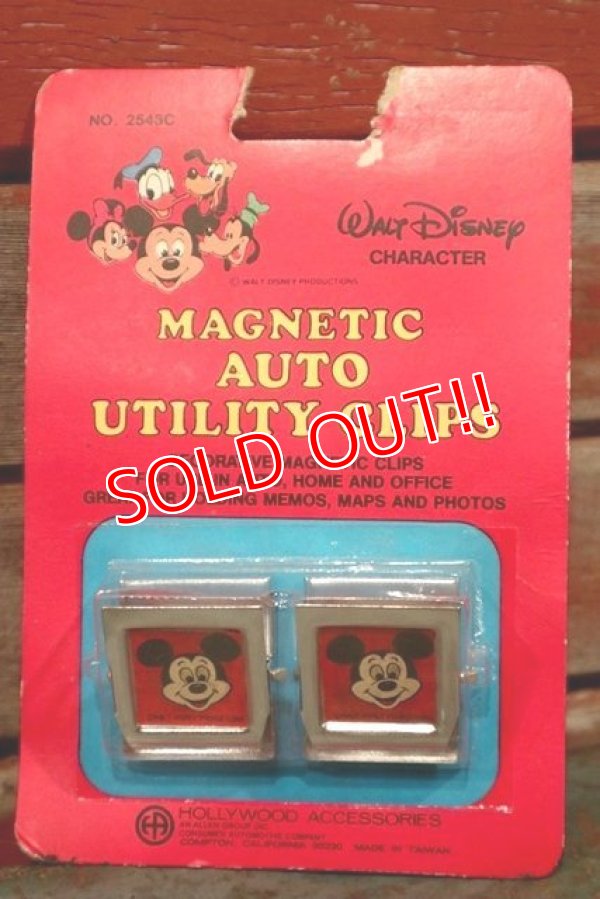 画像1: ct-150115-08 Mickey Mouse / 1970's Magnetic Auto Utility Clips