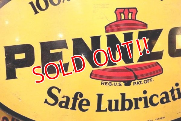 画像2: dp-190301-14 PENNZOIL / 1950's-1960's W-side Metal Sign