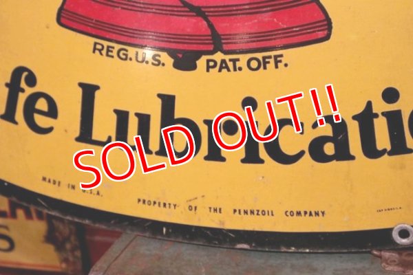 画像11: dp-190301-14 PENNZOIL / 1950's-1960's W-side Metal Sign