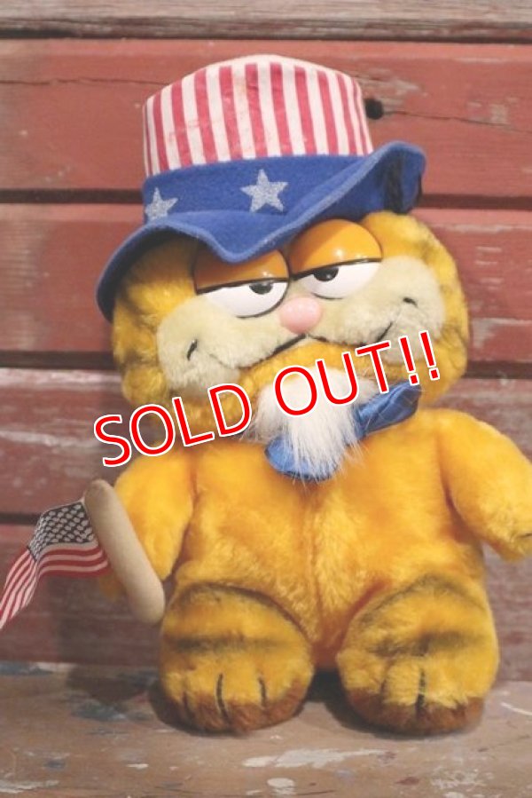 画像1: ct-190301-14 Garfield / DAKIN 1980' Plush Doll "Uncle Sam"