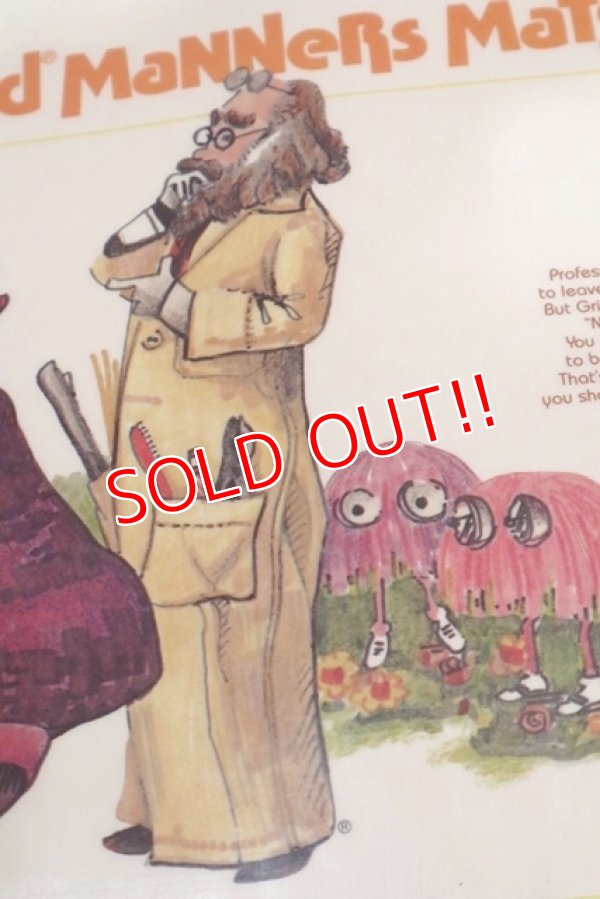 画像3: ct-1902021-80 McDonald's / 1970's Place Mat "Grimace & Professor"