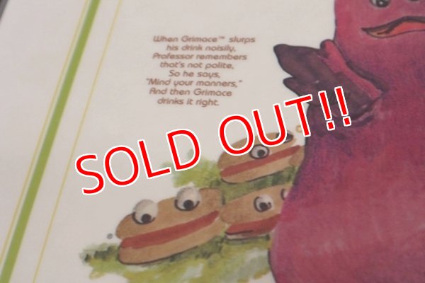 画像4: ct-1902021-80 McDonald's / 1970's Place Mat "Grimace & Professor"