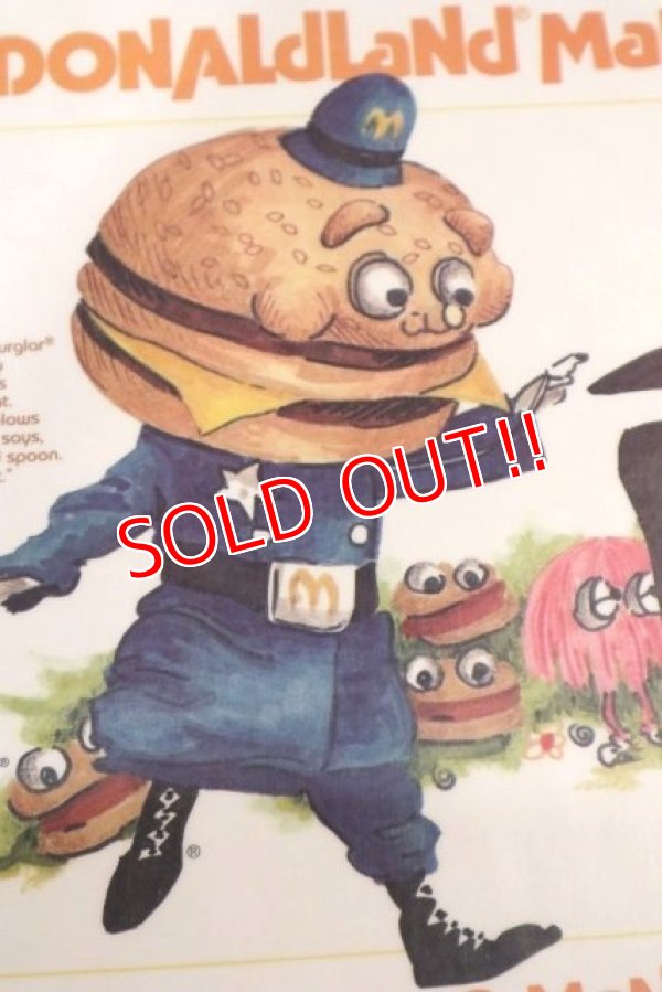 画像2: ct-190301-45 McDonald's / 1970's Place Mat "Big Mac Police & Hamburglar"