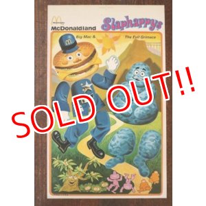 画像: ct-190301-49 McDonaldland / 1970's Slaphappys Sticker "Big Mac & The Evil Grimace"