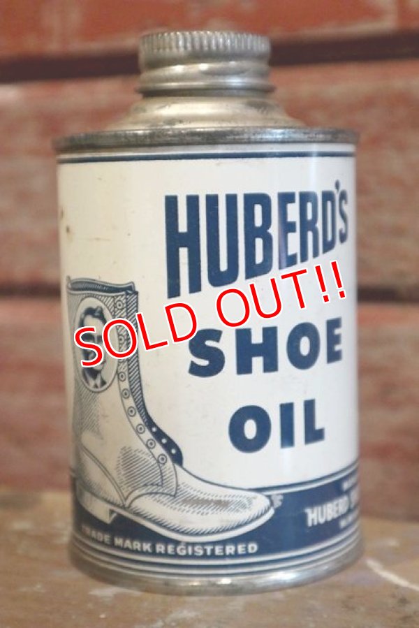 画像1: dp-190301-42 Huberd's / 1960's Shoe Grease Can