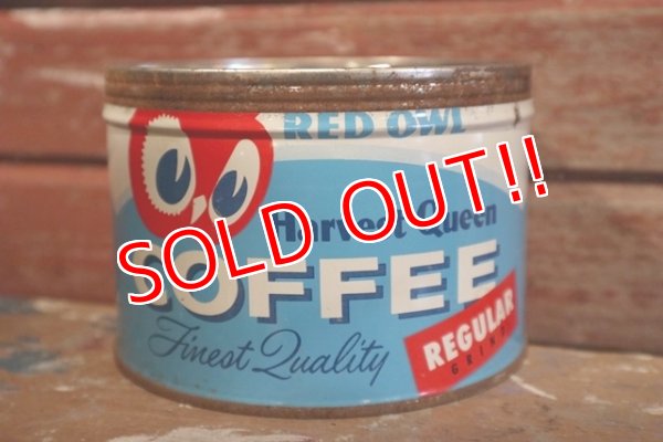 画像1: dp-190301-48 RED OWL COFFEE / Vintage Can