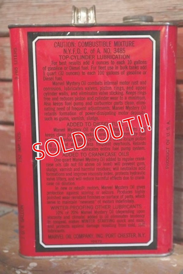 画像5: dp-190301-45 Marvel Mystery Oil / Vintage ONE U.S.Gallon Can