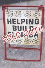 画像: ct-190401-05 Reddy Kilowatt / 1950's-1960's Stand Sign "Helping Build Florida"