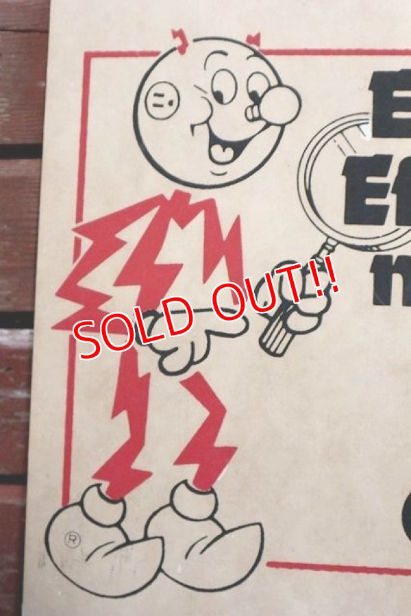 画像2: dp-190401-106 Reddy Kilowatt / Vintage Cardboard Sign