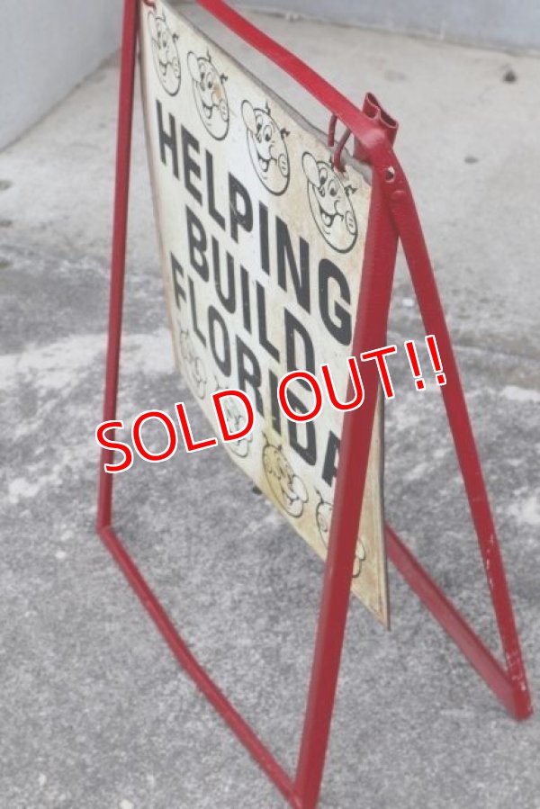 画像6: ct-190401-05 Reddy Kilowatt / 1950's-1960's Stand Sign "Helping Build Florida"