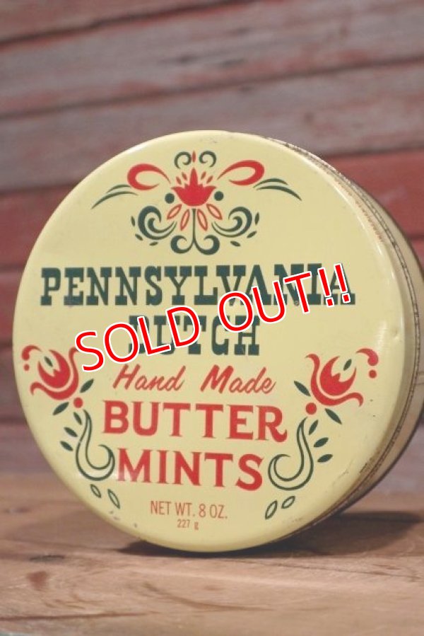 画像1: dp-190402-18 Pennsylvania Dutch / Hand Made Butter Mint Vintage Tin Can