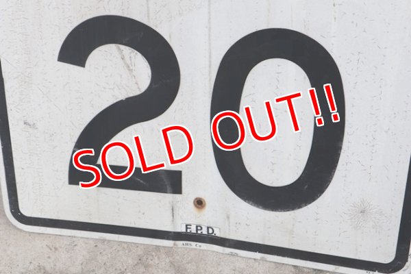 画像3: dp-190402-31 Road Sign "SPEED LIMIT 20"