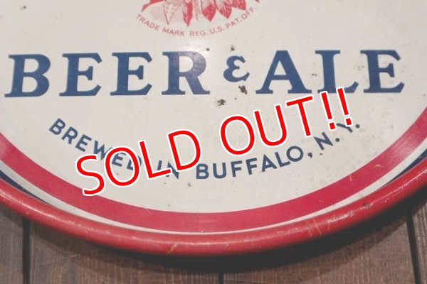 画像4: dp-190402-20 Iroquois INDIAN HEAD BEER & ALE / 1970's Tin Serving Tray