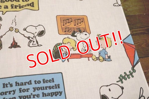 画像6: ct-190402-47 PEANUTS / 1970's Flat Sheet (Twin Size)