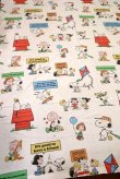 画像2: ct-190402-47 PEANUTS / 1970's Flat Sheet (Twin Size)