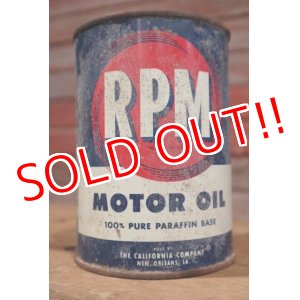 画像: dp-190401-09 RPM / 1950's Motor Oil can