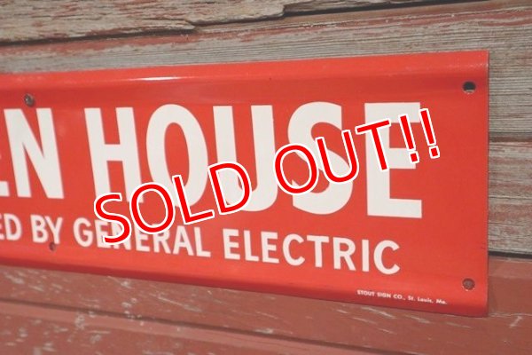 画像4: dp-190508-03 General Electric / "OPEN HOUSE" 1950's Metal Sign