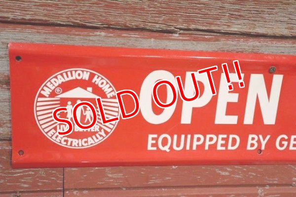 画像2: dp-190508-03 General Electric / "OPEN HOUSE" 1950's Metal Sign