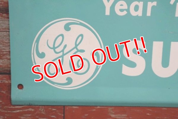 画像4: dp-190508-02 General Electric / "SUMMER COOLING" 1950's Metal Sign