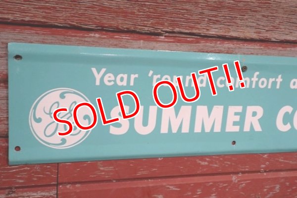 画像2: dp-190508-02 General Electric / "SUMMER COOLING" 1950's Metal Sign