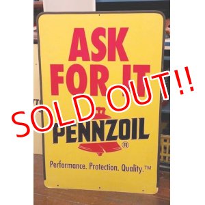 画像: dp-190508-04 PENNZOIL / "ASK FOR IT" W-side Sign