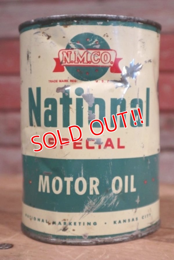 画像1: dp-190522-24 N.M.Co National Special / 1950's 1QT Motor Oil Can