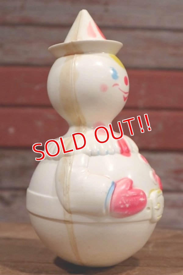 画像4: ct-190605-69 1950's Clown Roly Poly Toy