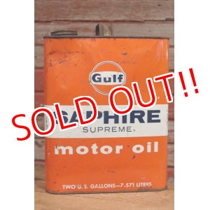 画像: dp-190601-15 Gulf / 1960's Saphire Supreme Two U.S Gallons Motor Oil Can