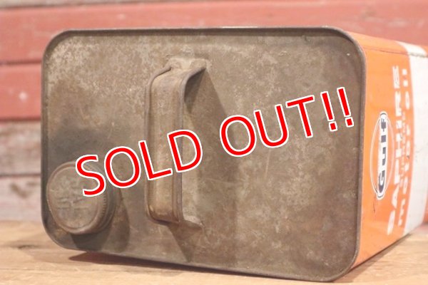 画像7: dp-190601-15 Gulf / 1960's Saphire Supreme Two U.S Gallons Motor Oil Can