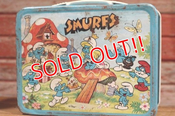 画像5: ct-190605-79 Smurfs / 1980's Metal Lunch Box