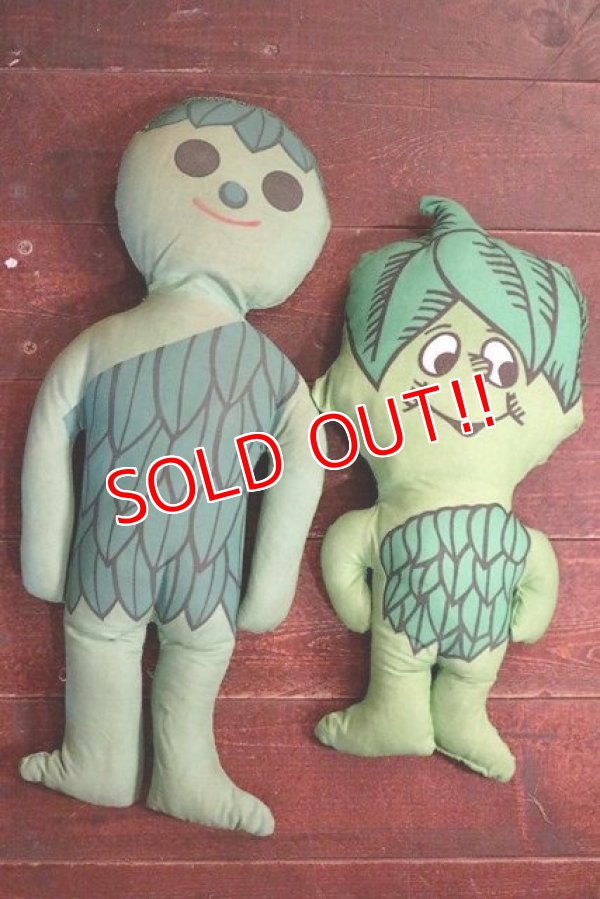 画像1: ct-190605-28 Green Giant & Little Sprout / 1970's Pillow Doll Set